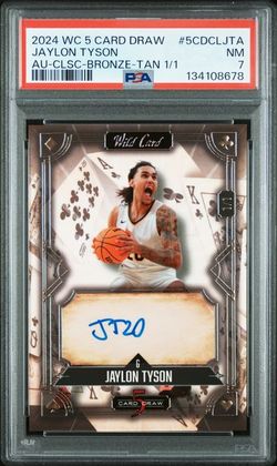 Jaylon Tyson Auto 1/1 PSA 7 Wild Card 5 Card Draw