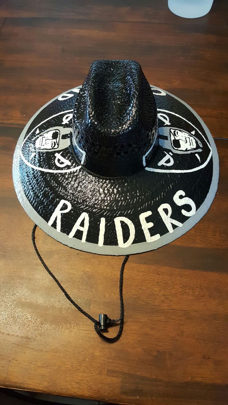 Oakland Raiders mexican hand painted sombrero
