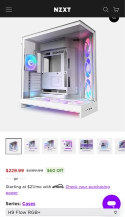 NZXT H9 Flow PC Case White RGB