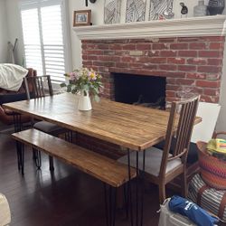 Custom-Made Butcher Block Dining Table