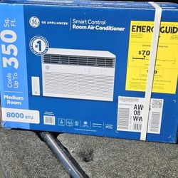 8,000 BTU 115-Volt Smart Window Air Conditioner for 350 Sq. Ft. in White with Wi-Fi and Remote