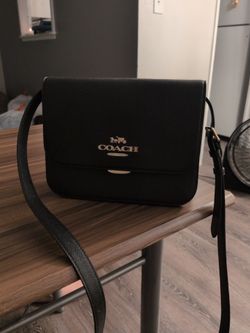 Coach Black Leather Crossbody Bag