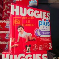 Huggies Little Movers Size 3 - 204 Diapers Pañales/ Firm price