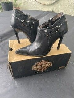 Ladies Harley-Davidson Angelina Bootie – Black Leather
