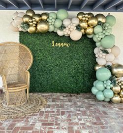 Greenery Backdrop / Balloon Garland