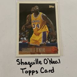 Shaquille O’Neal Los Angeles Lakers Hall of Fame Center Topps Card. 