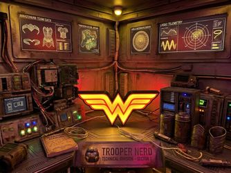 3D Printed Wonder Woman Logo LED Lightbox – 11.10" USB Light