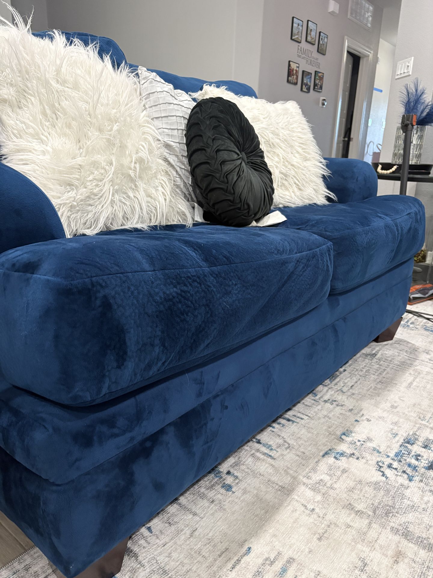 Blue couches