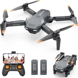 New In Box Foldable Drones for Kids Beginners - With 1080P HD Camera, FPV Remote Control Quadcopter, One Key Start/Land, Altitude Hold, 2 Batteries RC