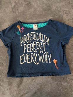 Disney shirt Mary Poppins crop top women's size small - located Cheyenne and Jones
