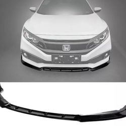 Fits 19-21 Honda Civic IKON Style GBK Front Bumper Lip Splitter