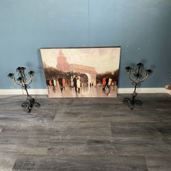 Painting With Candle Stands 