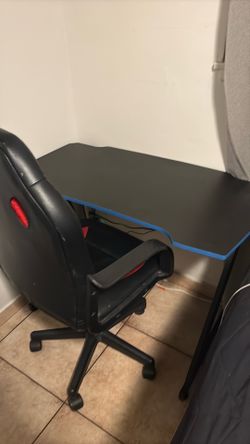 Gaming chair and desk