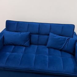 Blue Pull Out Couch 
