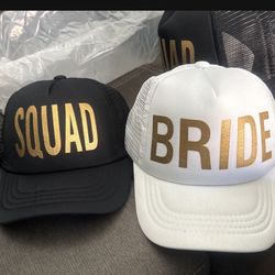 1 Bride & 12 squad Hats