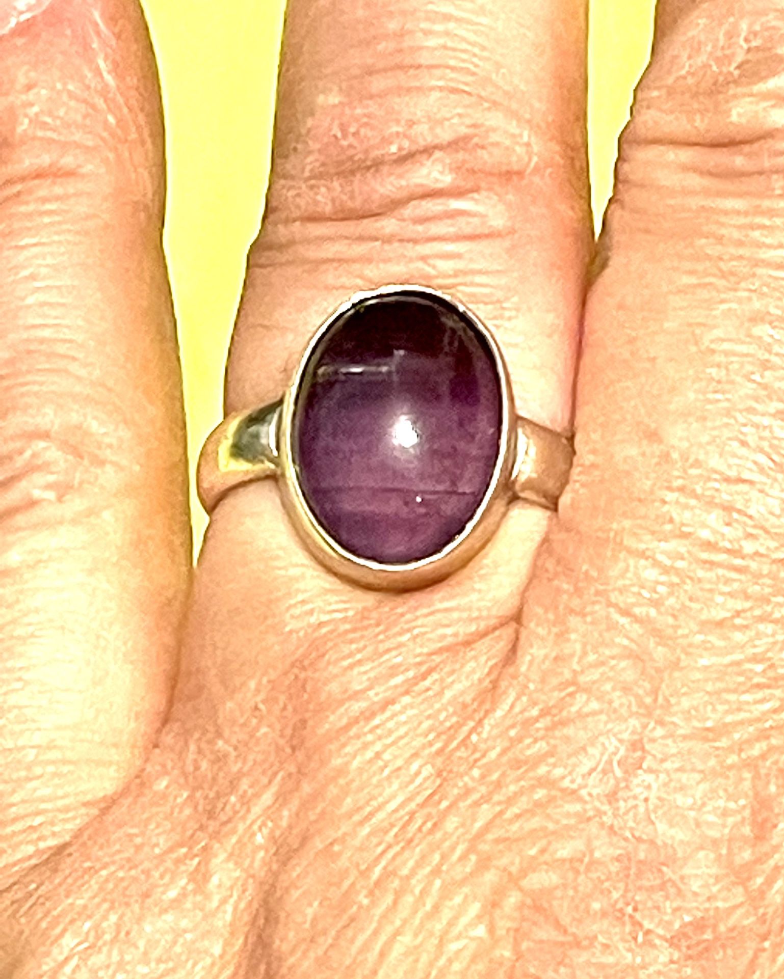 Sterling Amethyst Ring Sz 7
