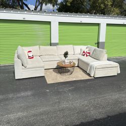 Off-White Cindy Crawford Big Sleeper Sectional Couch 🛋️ 