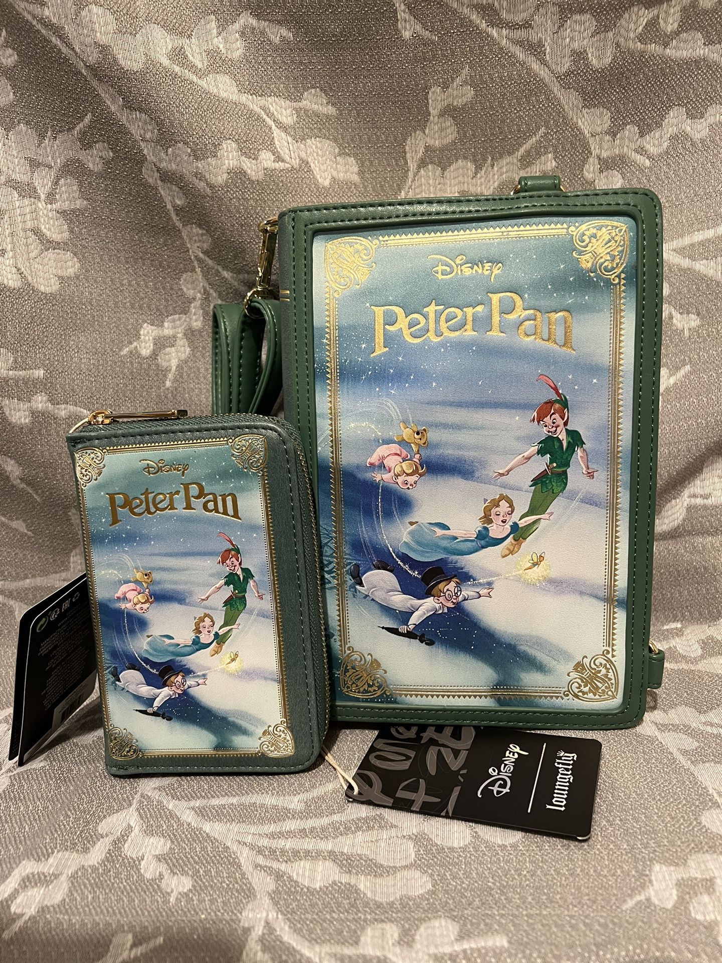 Loungefly Disney Peter Pan Book Backpack Crossbody With Wallet (2 Piece Set) 