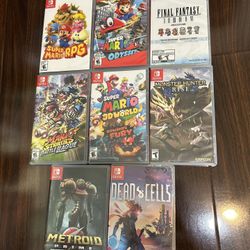 Nintendo Switch Game lot bundle Super mario bowsers fury strikers odyssey metroid rpg
