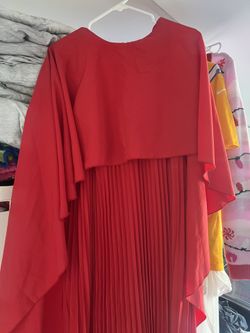 Long red dress