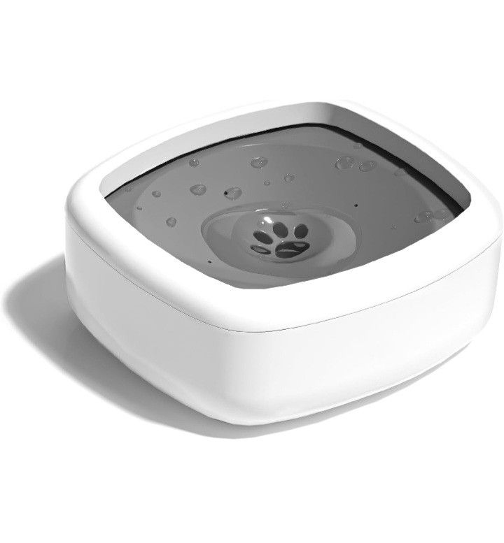 Dog Water Bowl 35oz/1L No-Spill Cat Water Bowl Portable Dog Bowl with Eco-Friendly Material Slow Water Feeder Dispenser Vehicle Carried Water Bowl for