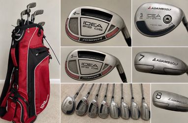 Adams Golf IDEA a12 OS Golf Club Set + Wilson Stand Bag & Accessories – $225 OBO