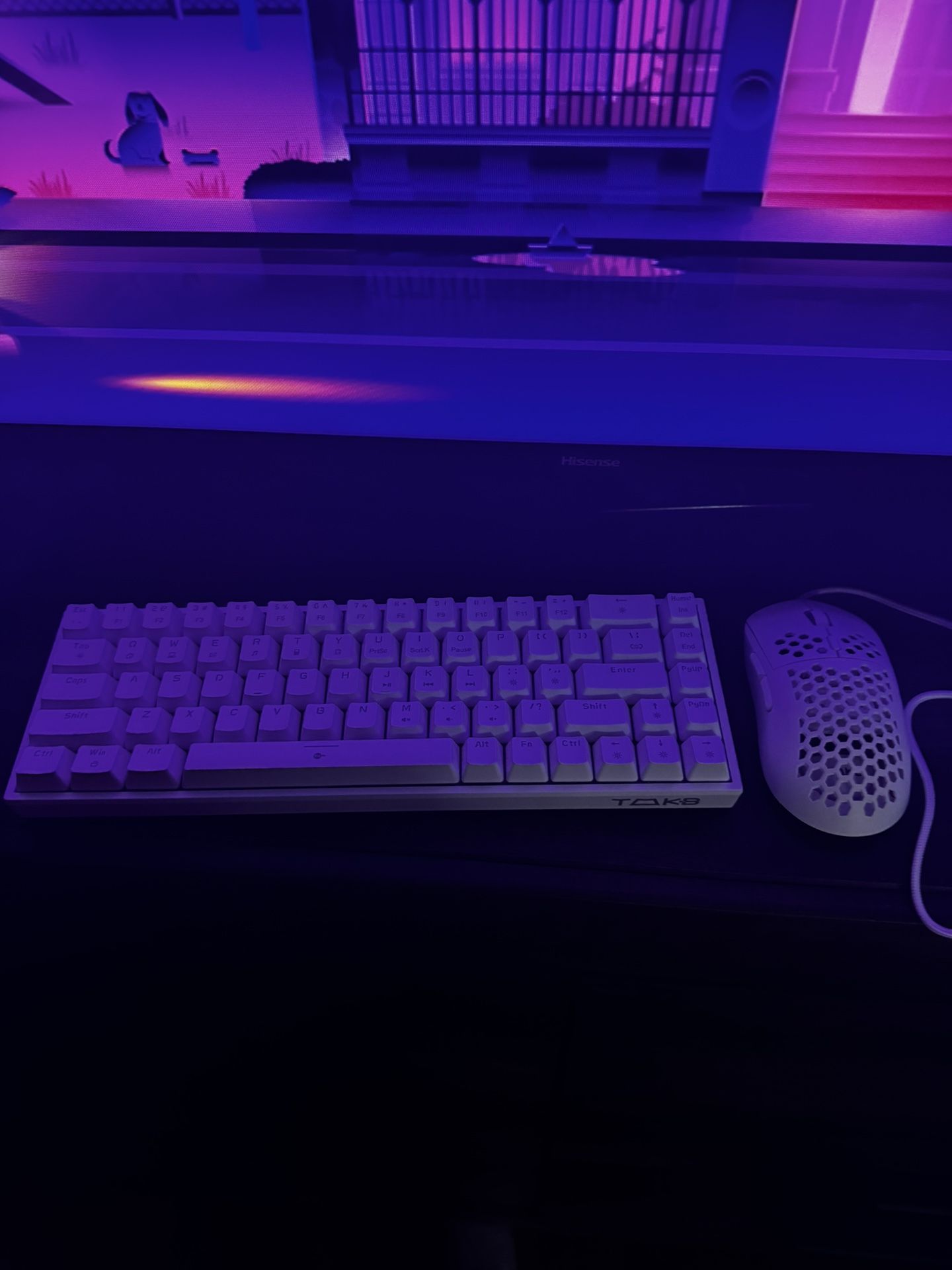 TMKB T68SE Gaming Keyboard, DIERYA M1SE Wired Gaming Mouse with Honeycomb Shell