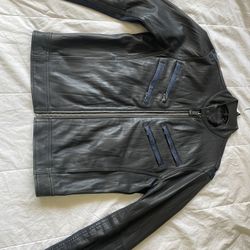 Leather Jacket True Religion Denim Inserts