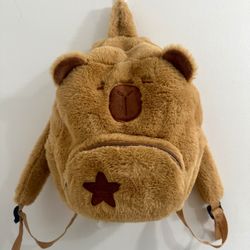 Kawaii Capybara Plush Backpack