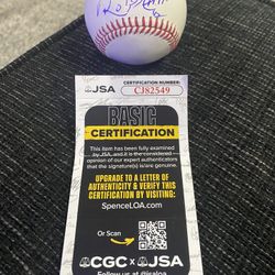 Roberto Alomar Signed Official Major League Baseball JSA COA