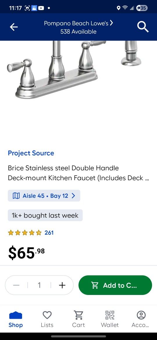 Llave de agua para fregadero