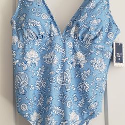 Roller Rabbit Women's One Piece bathing suit, Size M, Blue