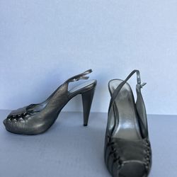 Calvin Klein Women’s Metallic Portia Slingback Heels Size 8M