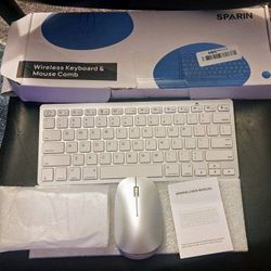 SPARIN Wireless Bluetooth Keyboard and Mouse Combo Portable Set Open Box New