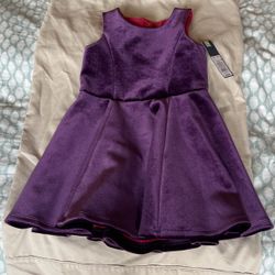 Oshkosh Kids Purple Velvet Dress 