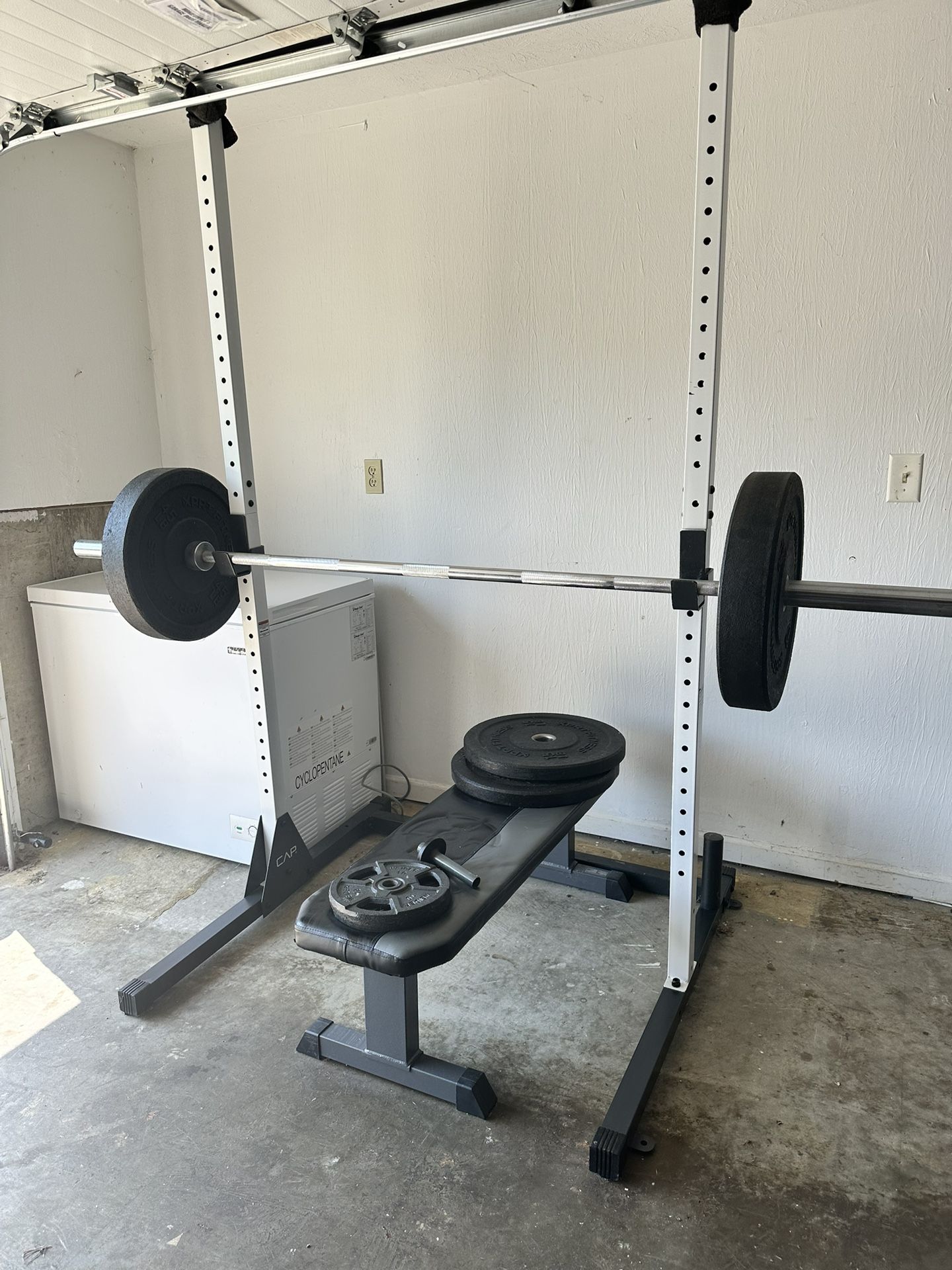 Bench Press W/ Bar And Weights