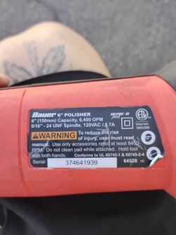 Bauer polisher 6"