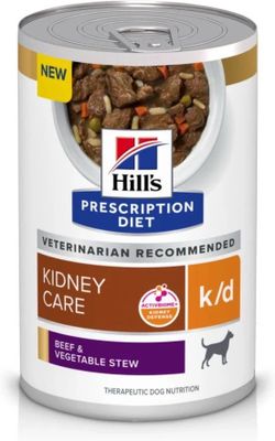 Hill's Prescription Diet k/d Kidney Care Beef & Vegetable Stew Canned Dog Food (12.5 oz x 11 cans)