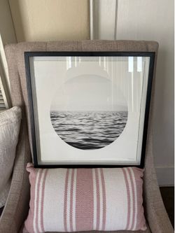 Marmont the Unknown Ocean print 12 x 12 inches.  Black and white