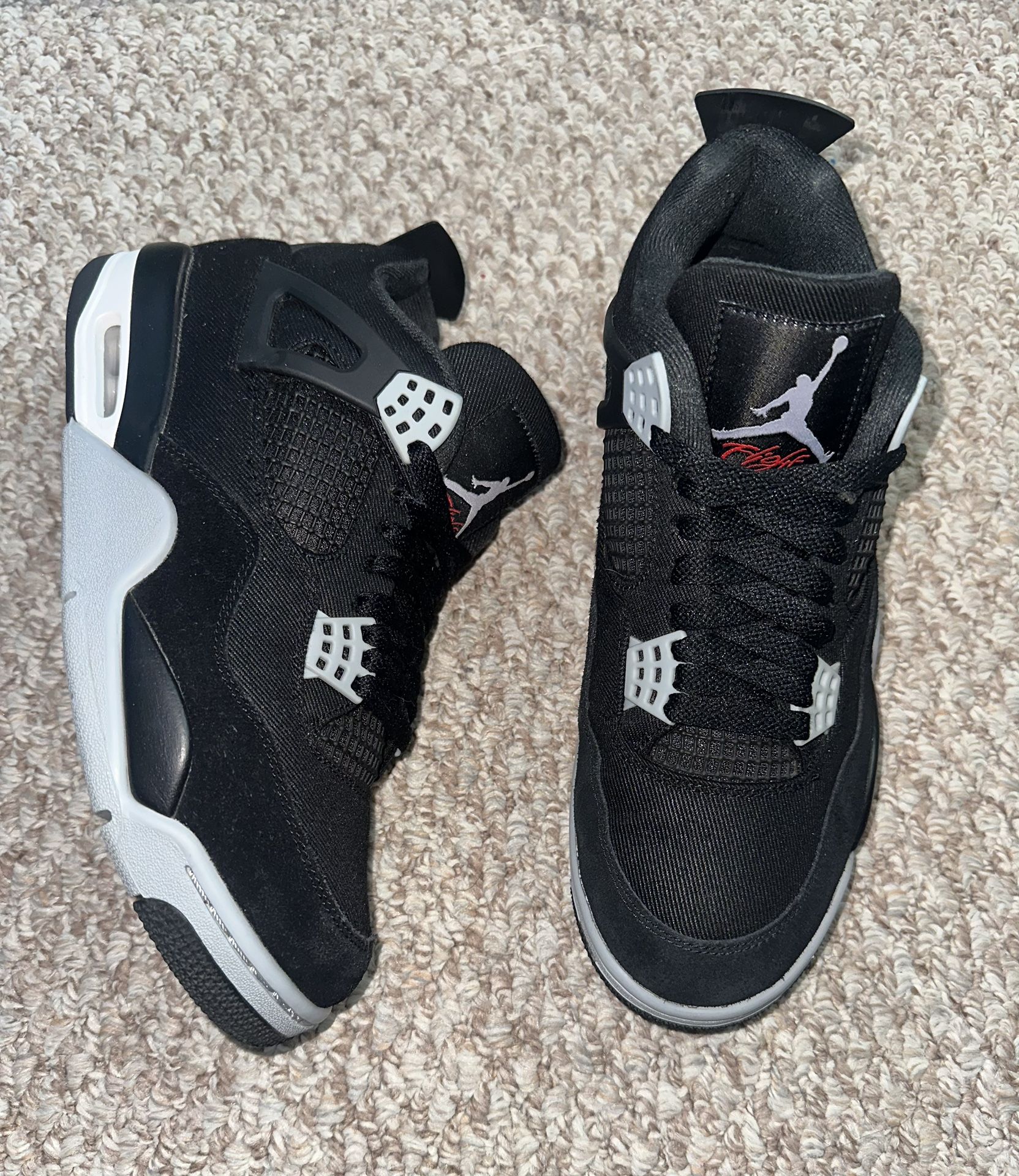 Nike Jordan 4 OG “Black Canvas” size 9.5 💯 (Worn 2x) ‼️