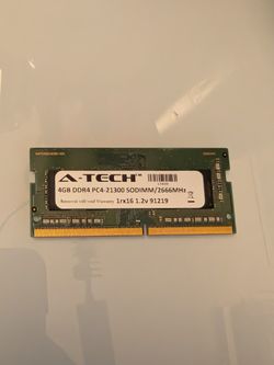 Atech 4GB DDR4 PC4-21300 SODIMM/2666MHz