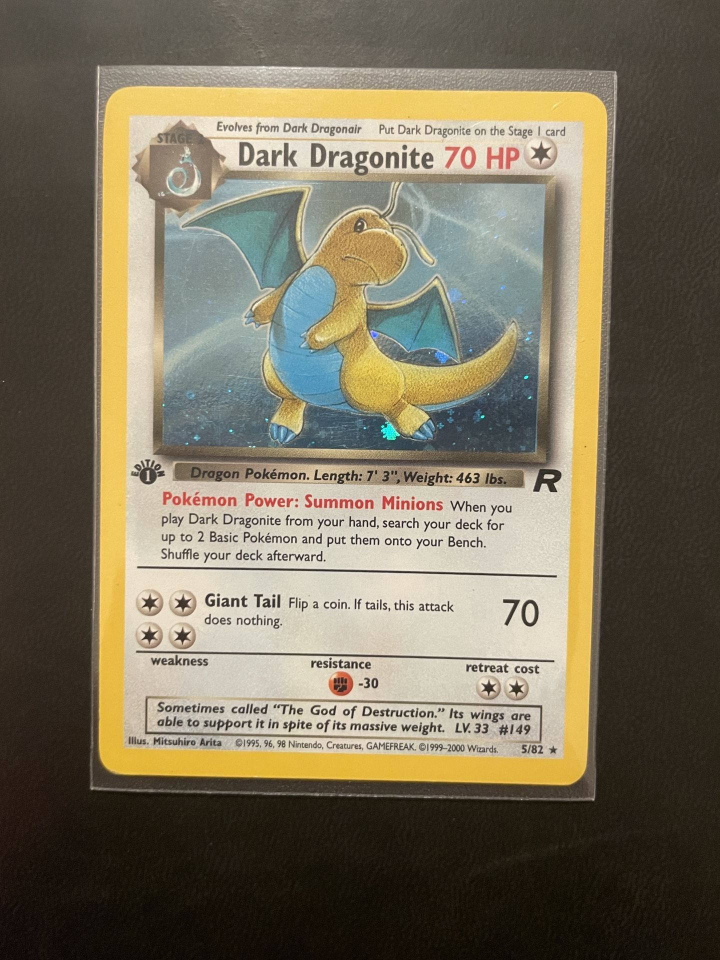 Pokemon Dark Dragonite 1st Ed