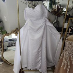 New White Wedding Dress  XL