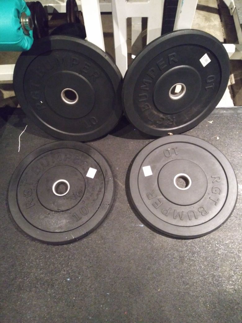 4 10lb bumper plates