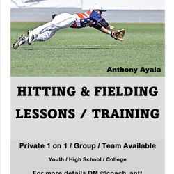 Baseball Hitting And Fielding Lessons