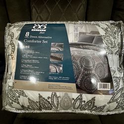 Brand New 8-Piece King Comforter Set – Down Alternative
