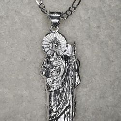St Jude Pendant Sterling Silver 