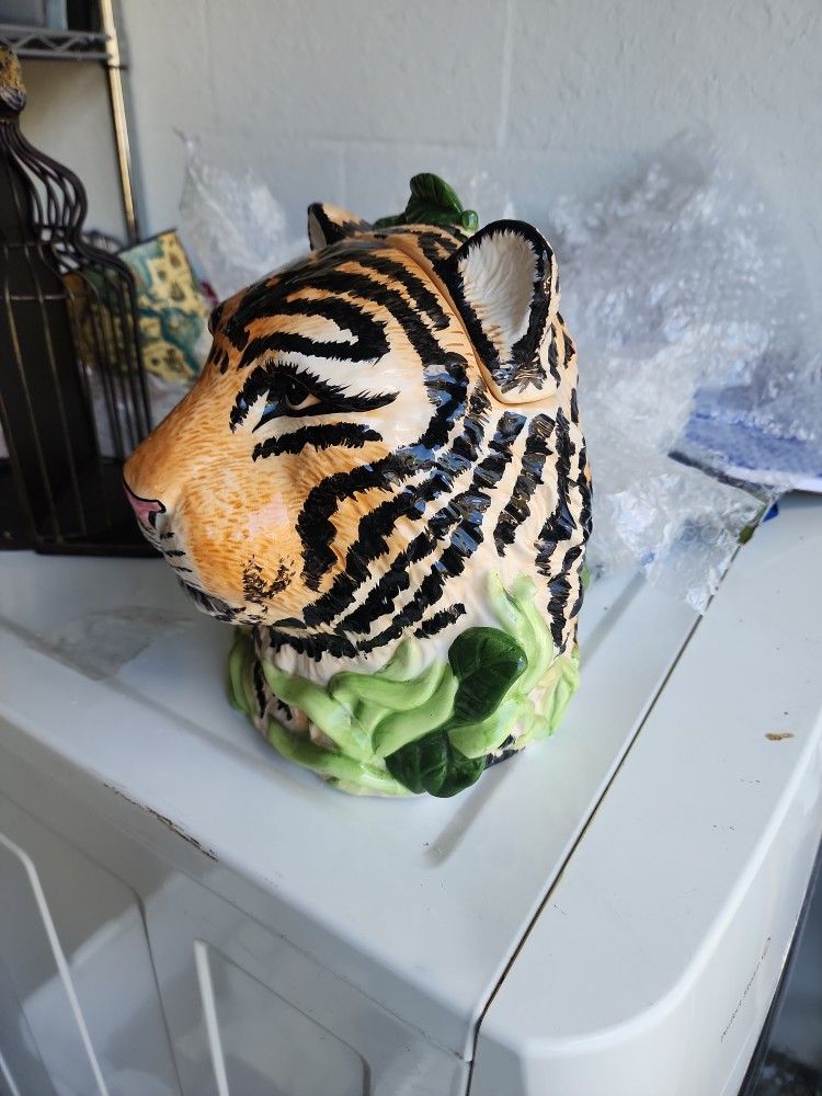 Antique Bangle Tiger Cookjar