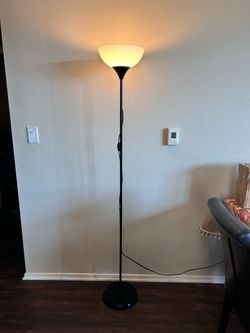 Modern Black Pendant Light with Frosted Glass Shade