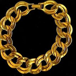 Double Link Gold Plated Bracelet